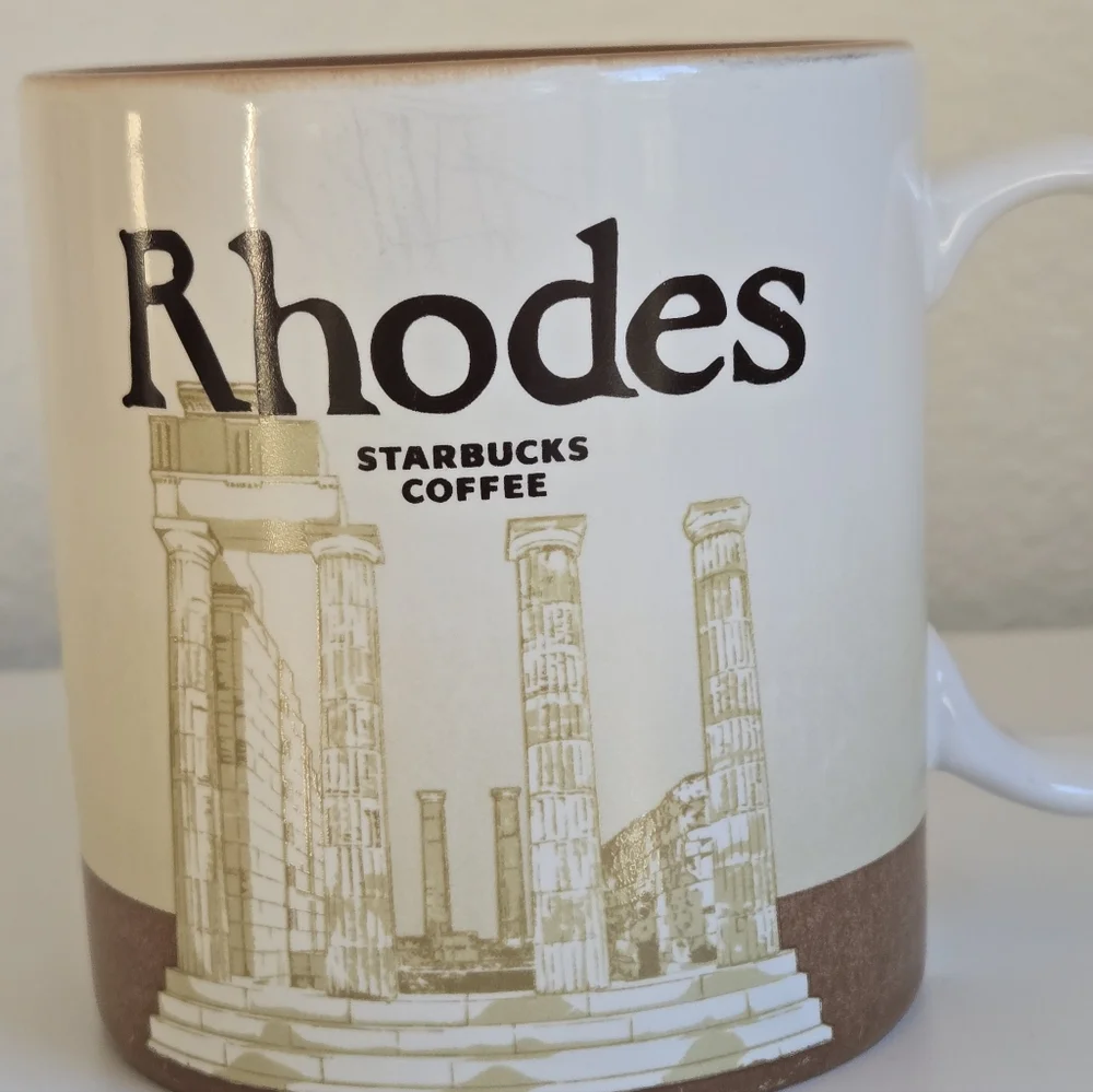 Starbucks Coffee Mug Rhodes Greece Icon Collector Series 16 oz 2018 Edition‎